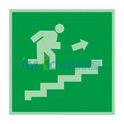 图片 安赛瑞 IMO安全标识-紧急楼梯 上，自发光不干胶，150×150mm，20268