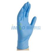 图片 爱马斯AMMEX 无粉一次性手套，APFGWCHD46100，全麻丁腈手套蓝色加厚型大号长度240mm