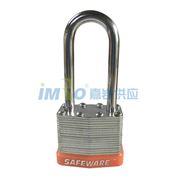 图片 安赛瑞 长梁钢制千层安全挂锁-橙，锁梁Ф6mm，锁体长37mm，锁杆长度52mm，14717