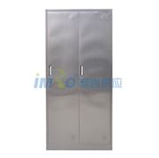 图片 201不锈钢二门更衣柜，900宽*420深*1800高，灰白色，钢板厚度为0.7mm