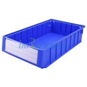 图片 国产 分隔式零件盒 物料盒，外尺寸规格D*W*H(mm)：400×235×90，全新料，蓝色，12个/箱