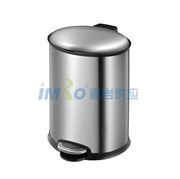 图片 EKO 爱丽脚踏静音环境桶垃圾桶， 9325-12L-砂钢 30.1x27.4x37.5cm