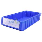 图片 国产 分隔式零件盒 物料盒，外尺寸规格D*W*H(mm)：500×235×90，全新料，蓝色，12个/箱