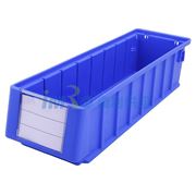 图片 国产 分隔式零件盒 物料盒，外尺寸规格D*W*H(mm)：400×117×90，全新料，蓝色，24个/箱