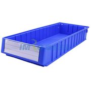 图片 国产 分隔式零件盒 物料盒，外尺寸规格D*W*H(mm)：600×235×90，全新料，蓝色，12个/箱